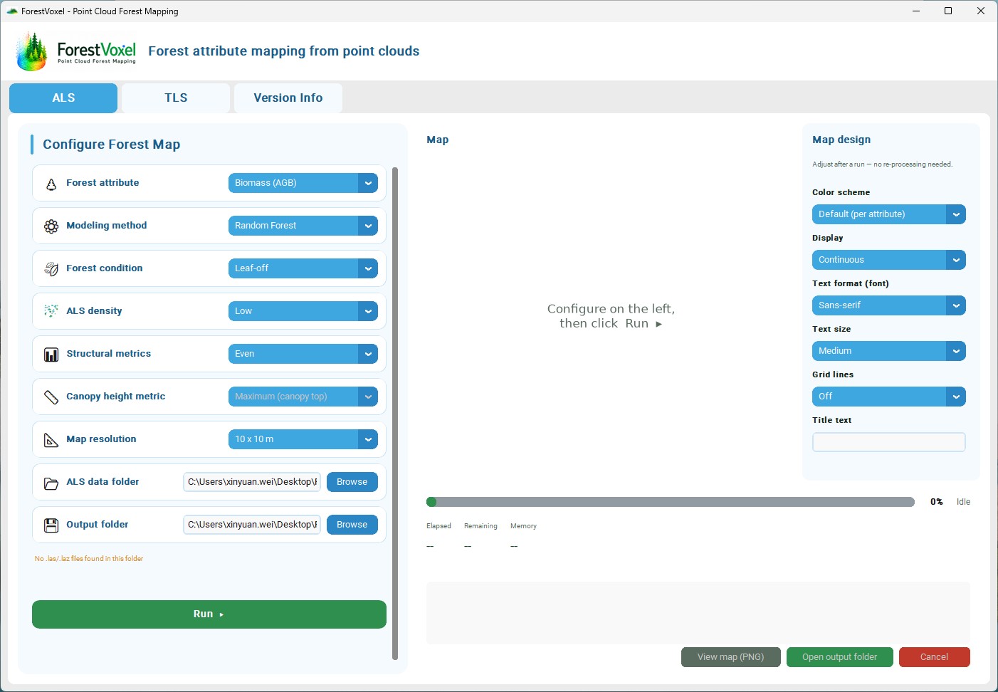 ForestVoxel application window